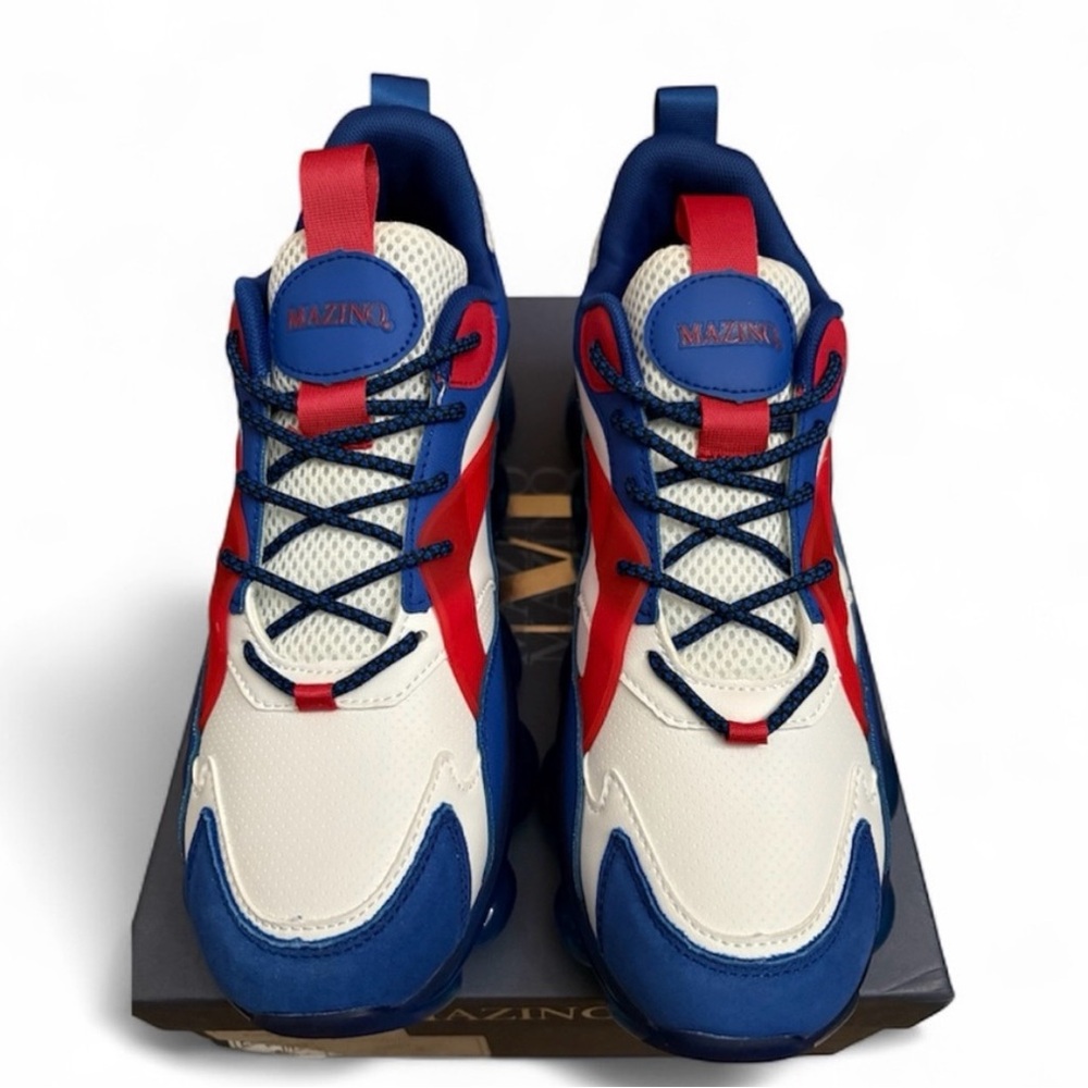 Mazino Men's Athletic Shoes - Red, Blue, and White